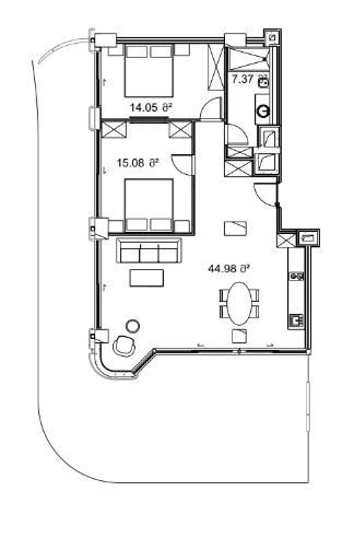 2-room, 150.2 m²