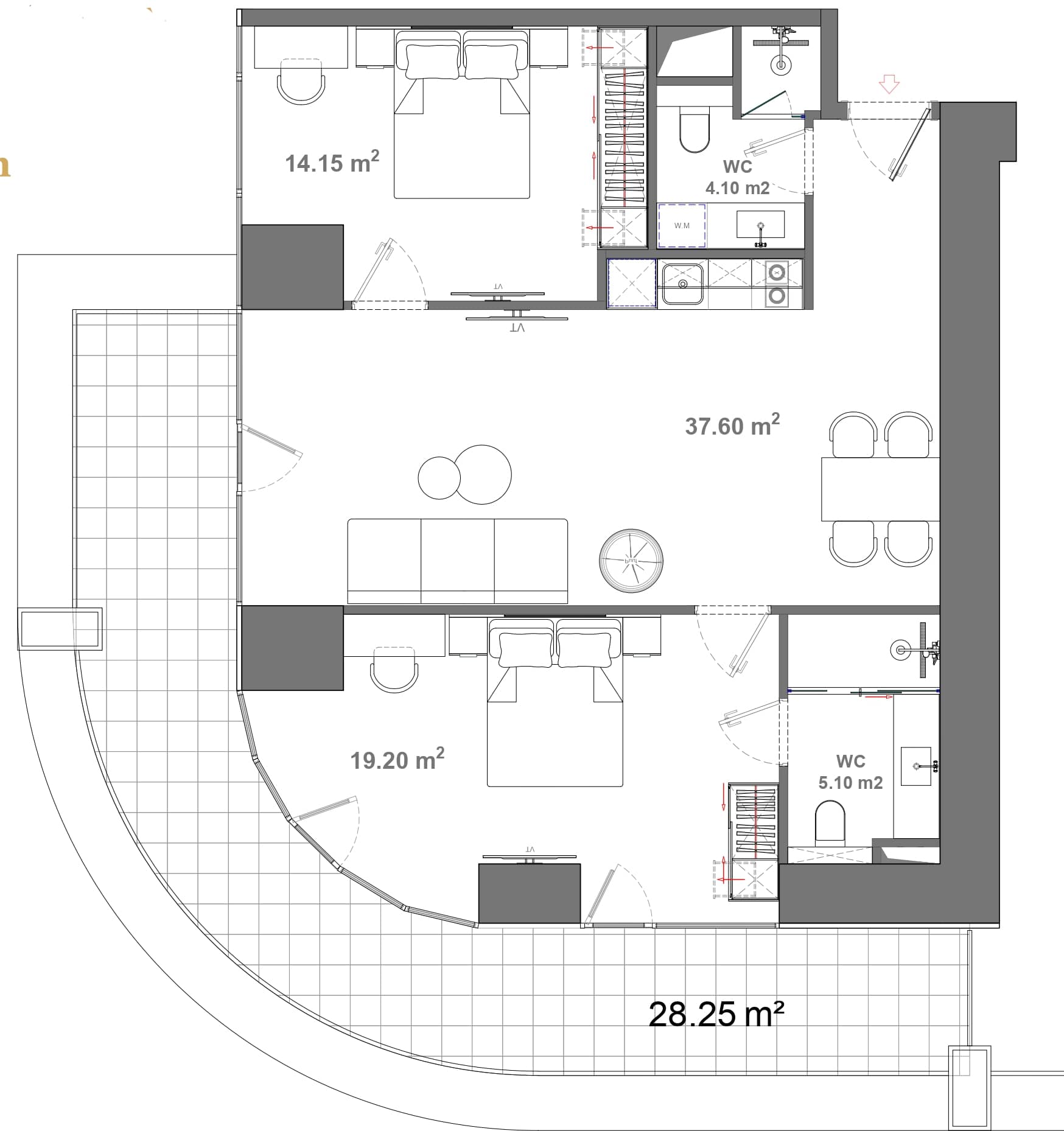 2-комн., 108.4 м²