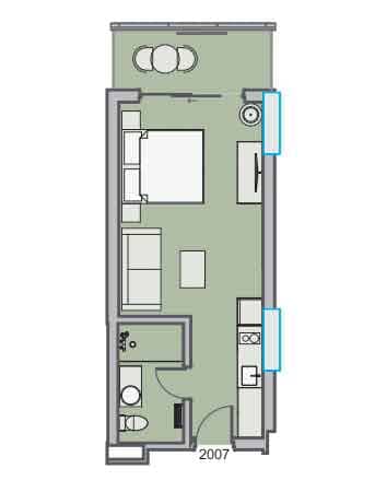 Студия, 36.8 м²