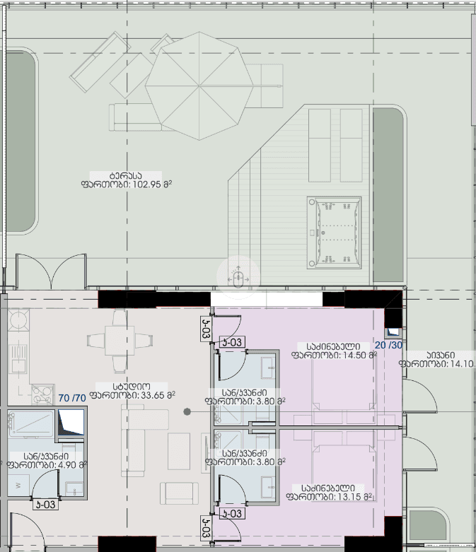 2-комн., 190.8 м²