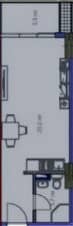 סטודיו, 34.7 מ״ר