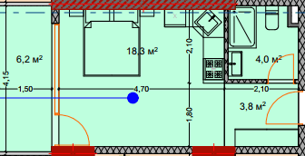Studio, 32.7 m²