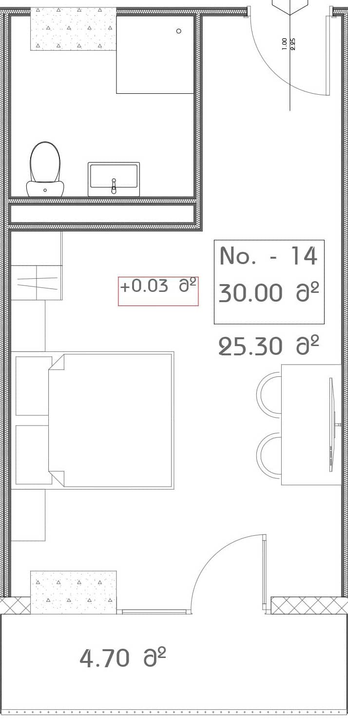 Студия, 30 м²