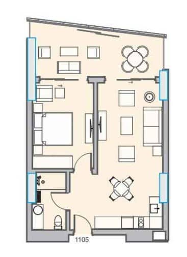 两居室, 68.9 m²
