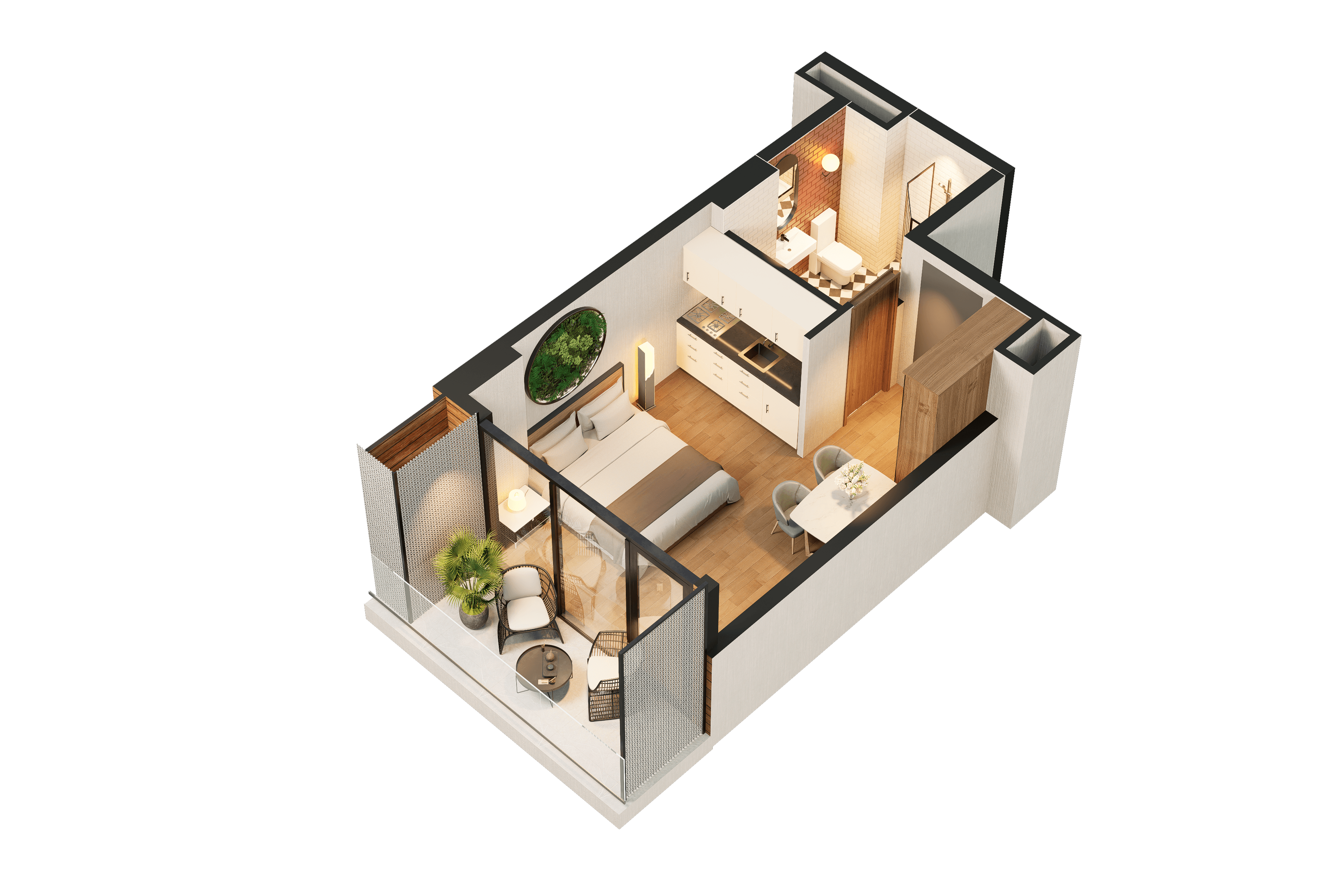 Студия, 32.5 м²