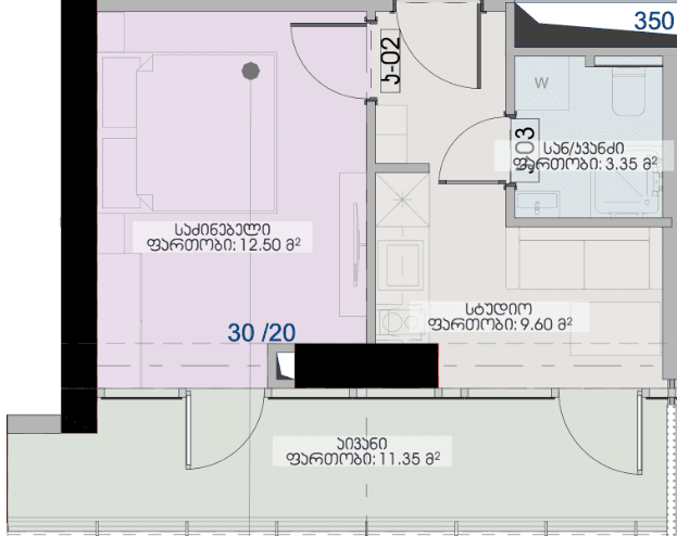 1-комн., 36.8 м²
