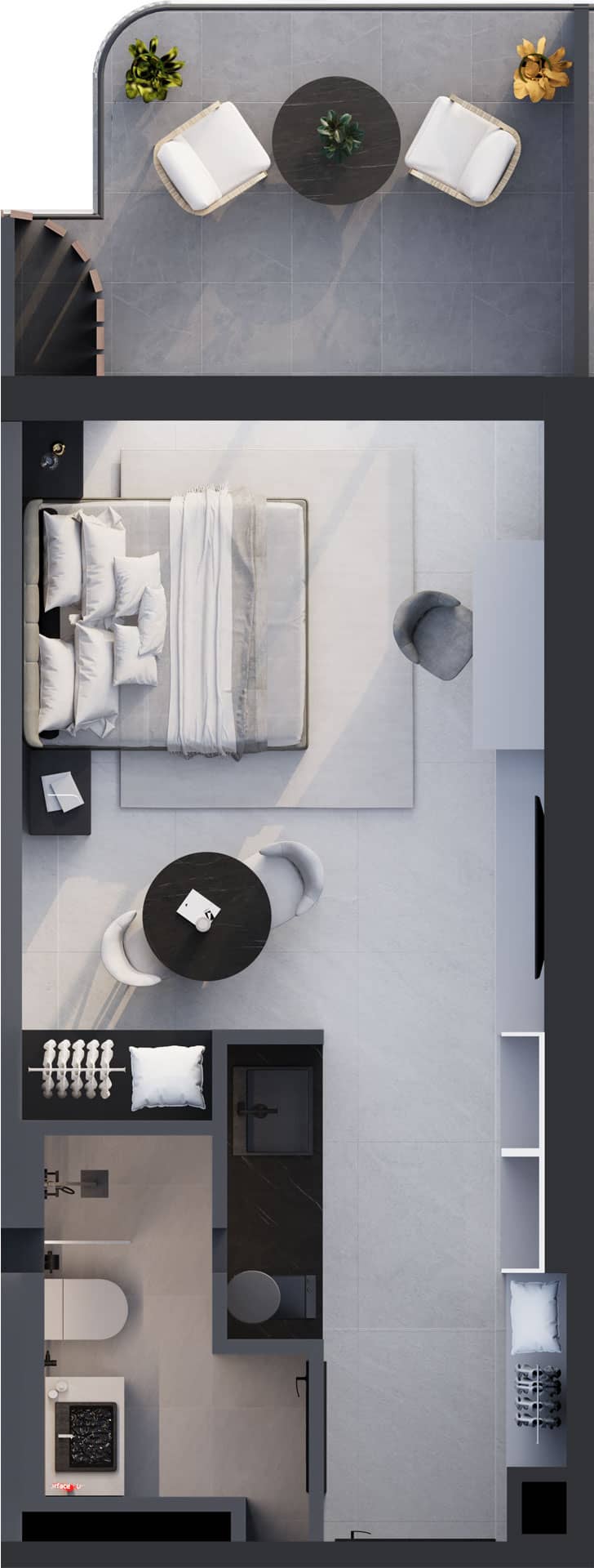 1-room, 37.2 m²