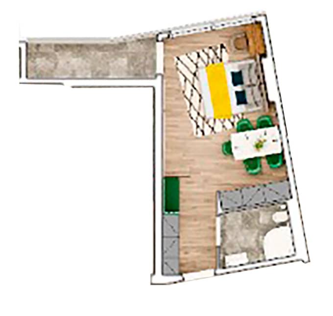 Studio, 36.6 m²
