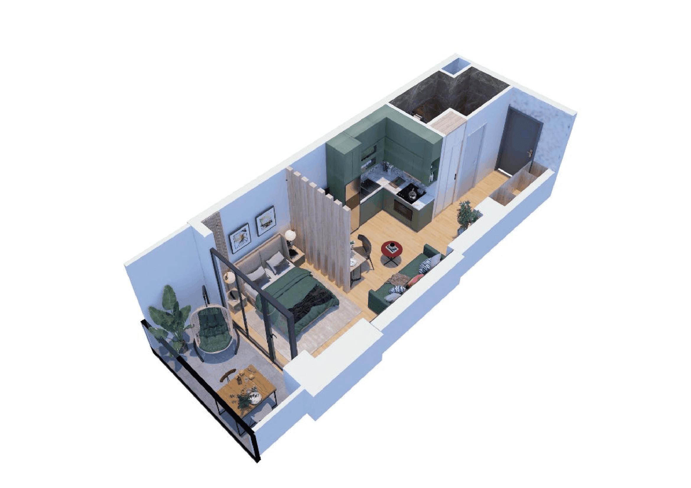 Студия, 32.3 м²
