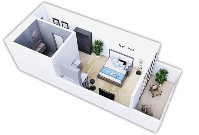 Студия, 34.2 м²