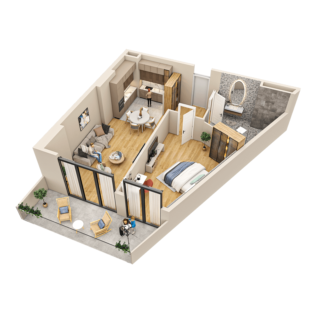 2-комн., 55.9 м²