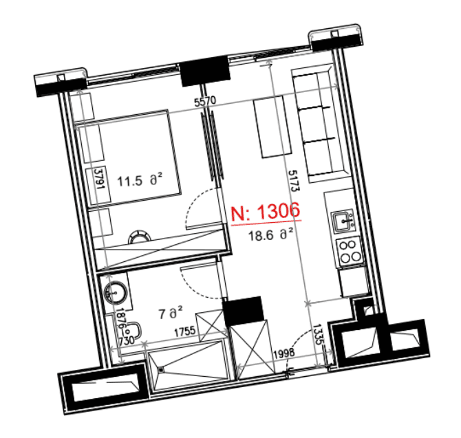 1-комн., 49.2 м²