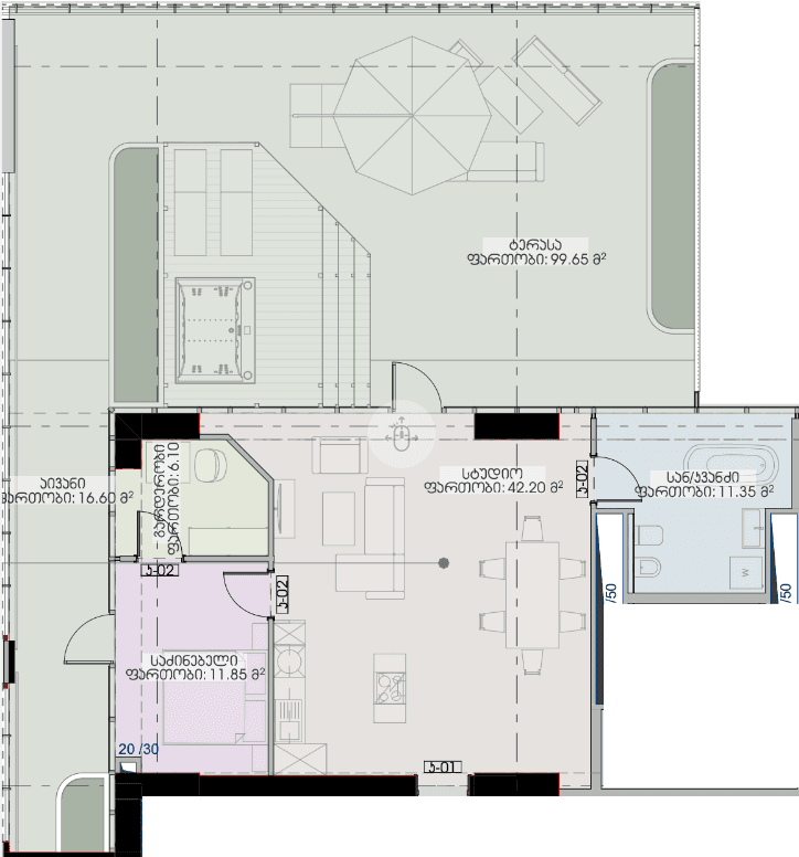 1-комн., 187.8 м²