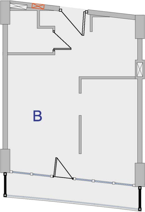 一居室, 43.8 m²