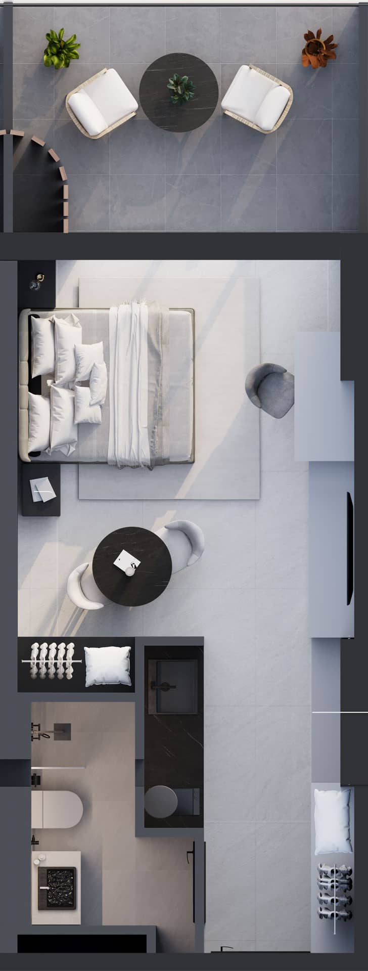 一居室, 38.8 m²