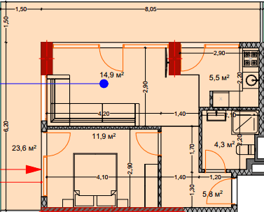 2-комн., 67.5 м²