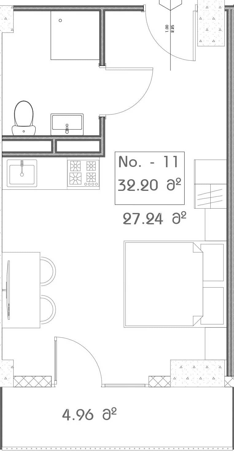 Studio, 32.2 m²