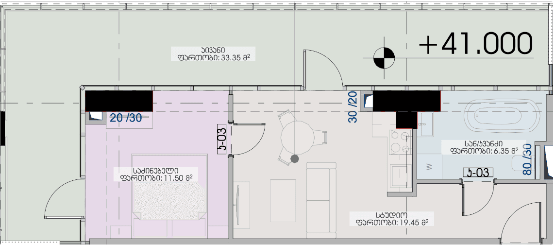 1-комн., 70.7 м²