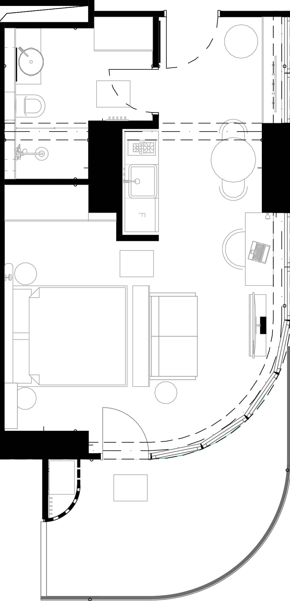 一居室, 47.5 m²