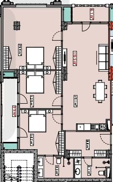 三居室, 143.3 m²