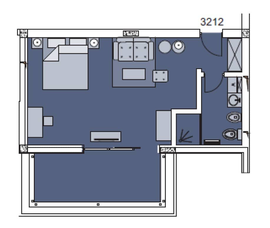Студия, 47.8 м²