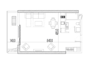 Студия, 47 м²