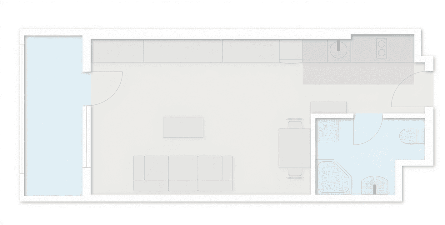 Студия, 37.4 м²