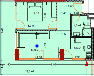 2-комн., 67.5 м²