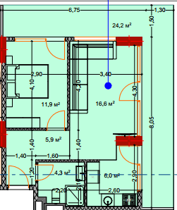 2-комн., 72.6 м²