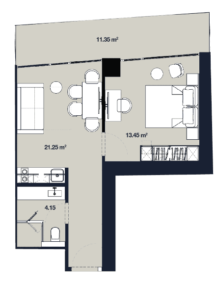 1-комн., 50.2 м²