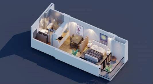 სტუდიო, 35.4 მ²