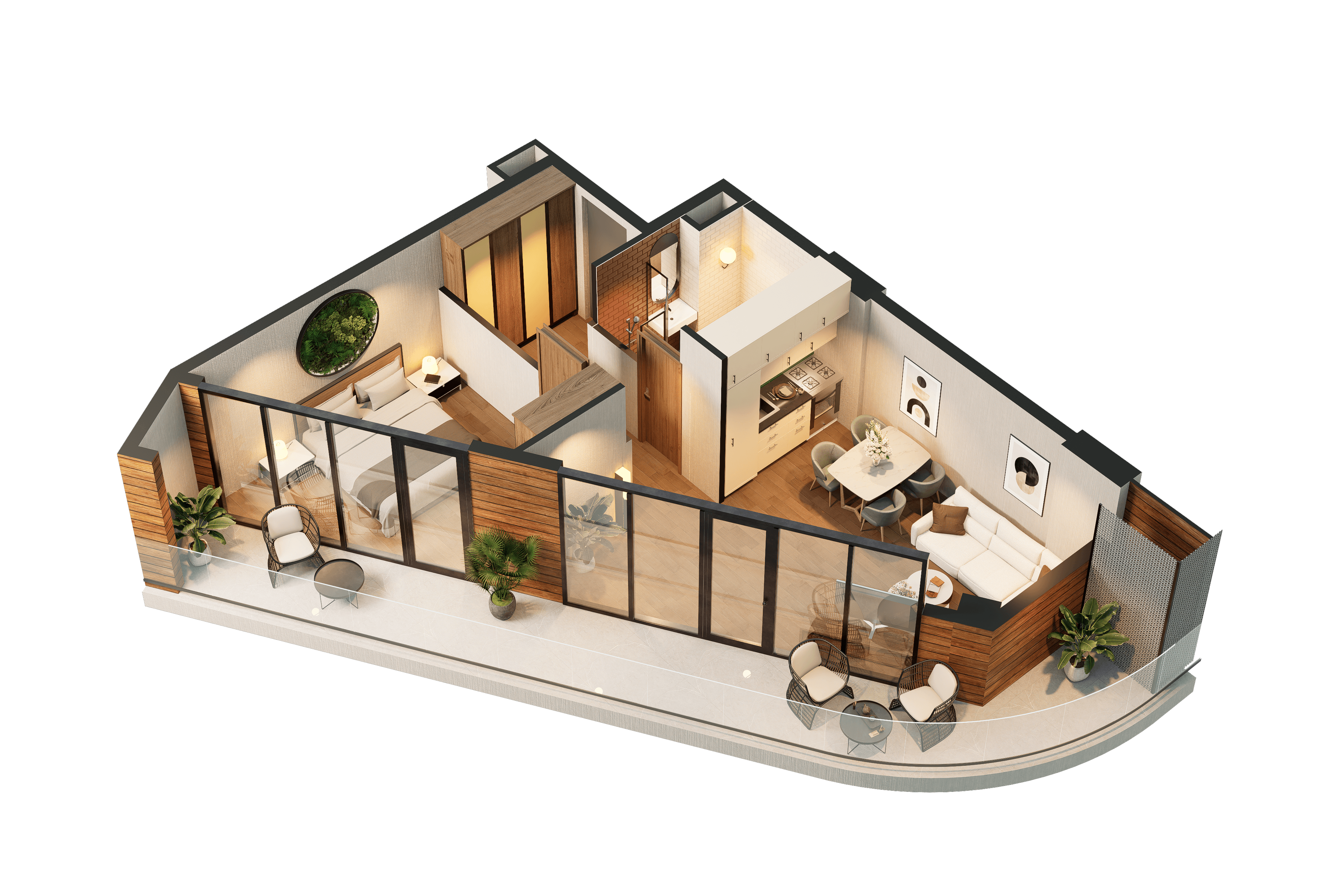 1-room, 63.1 m²