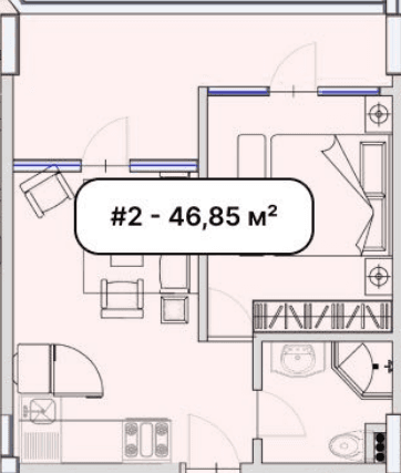1-комн., 46.9 м²