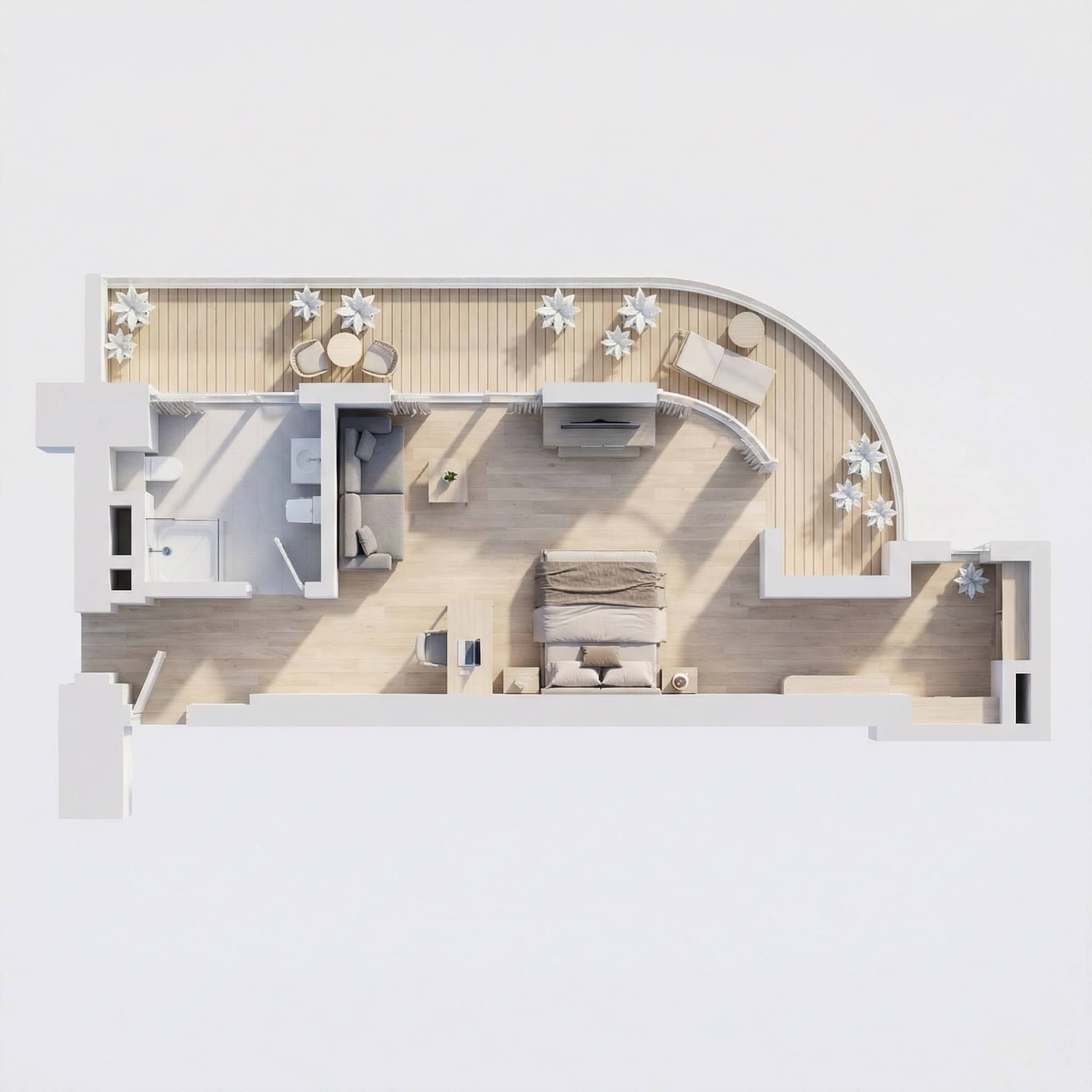 酒店客房, 64.7 m²