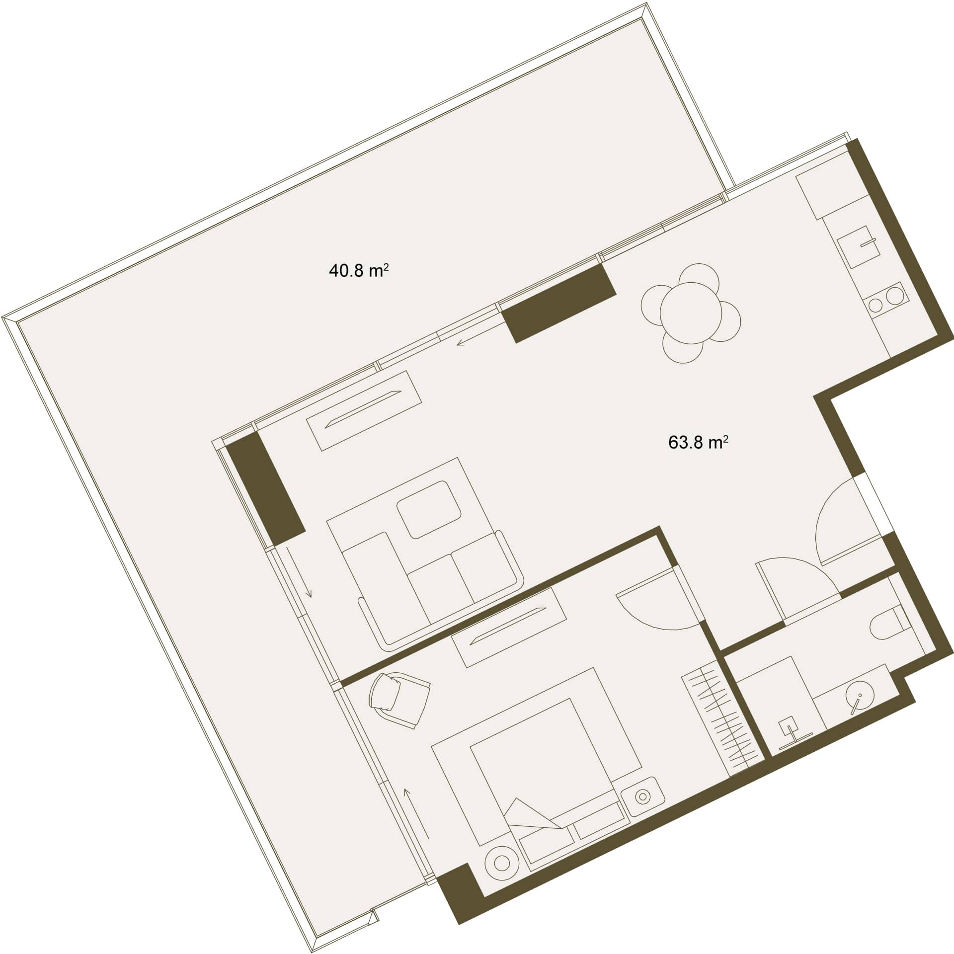 1-комн., 95.1 м²