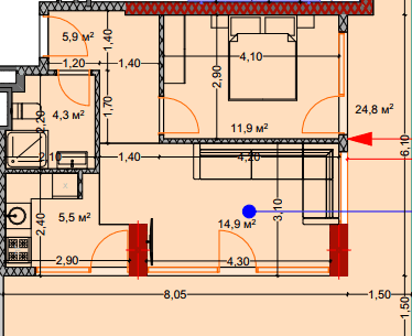 2-комн., 68.7 м²