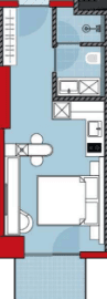 1-room, 30.5 m²