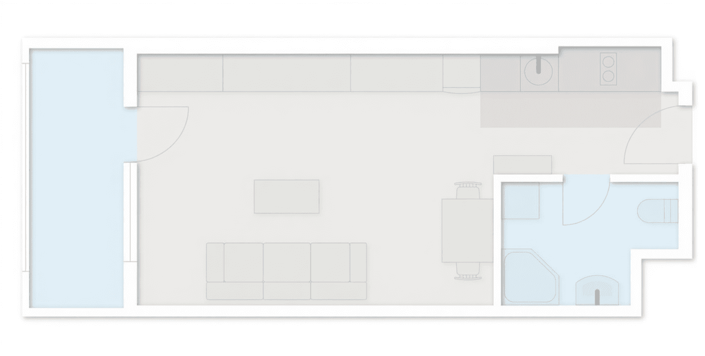 Студия, 36.4 м²