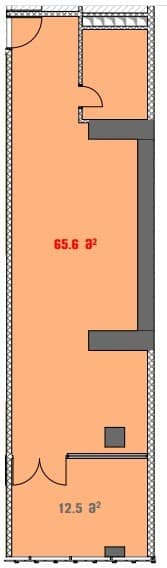 სტუდიო, 65.6 მ²