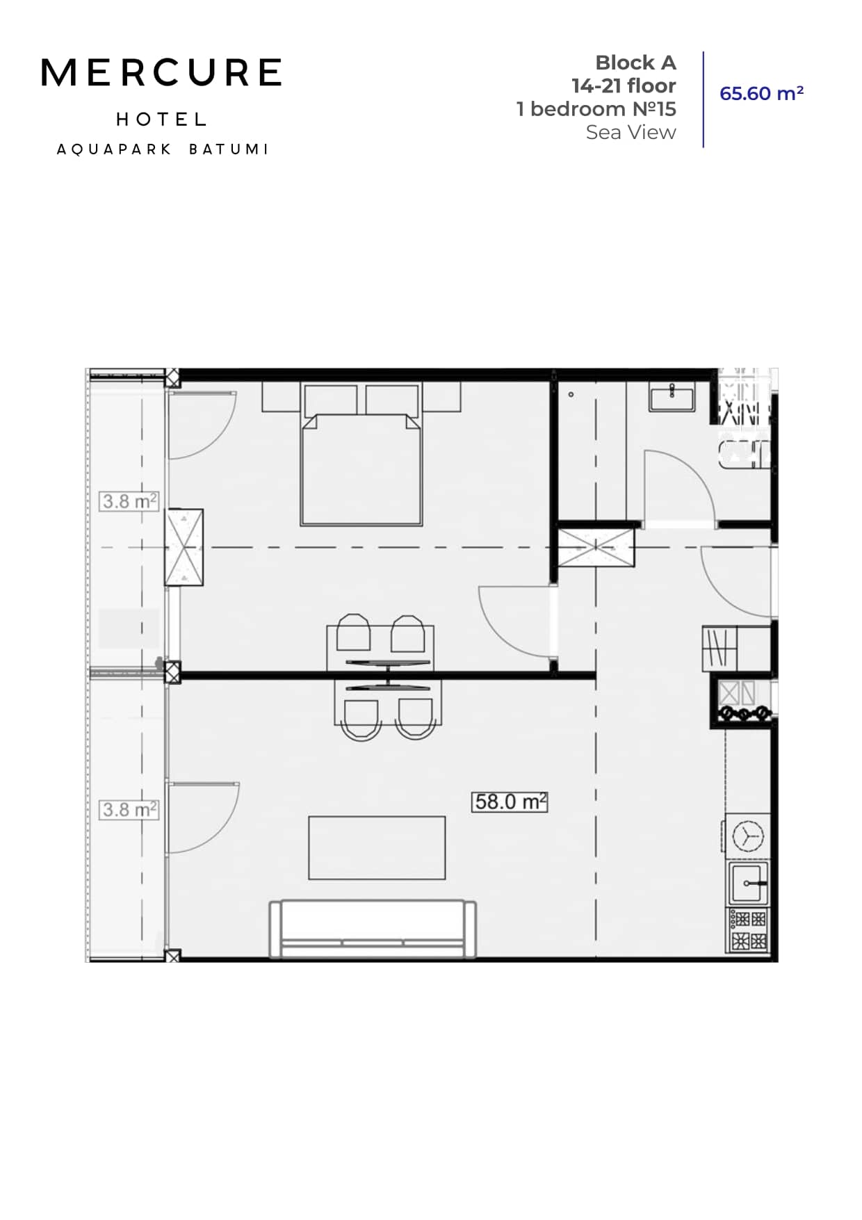 1-комн., 65.6 м²