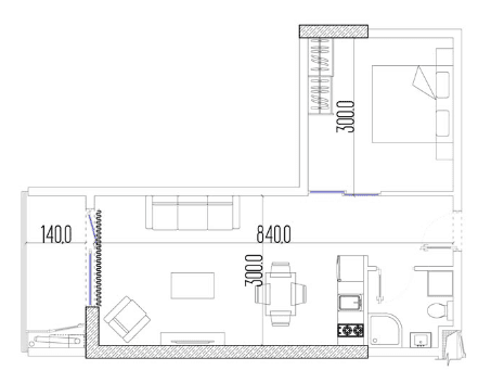 2-комн., 40 м²