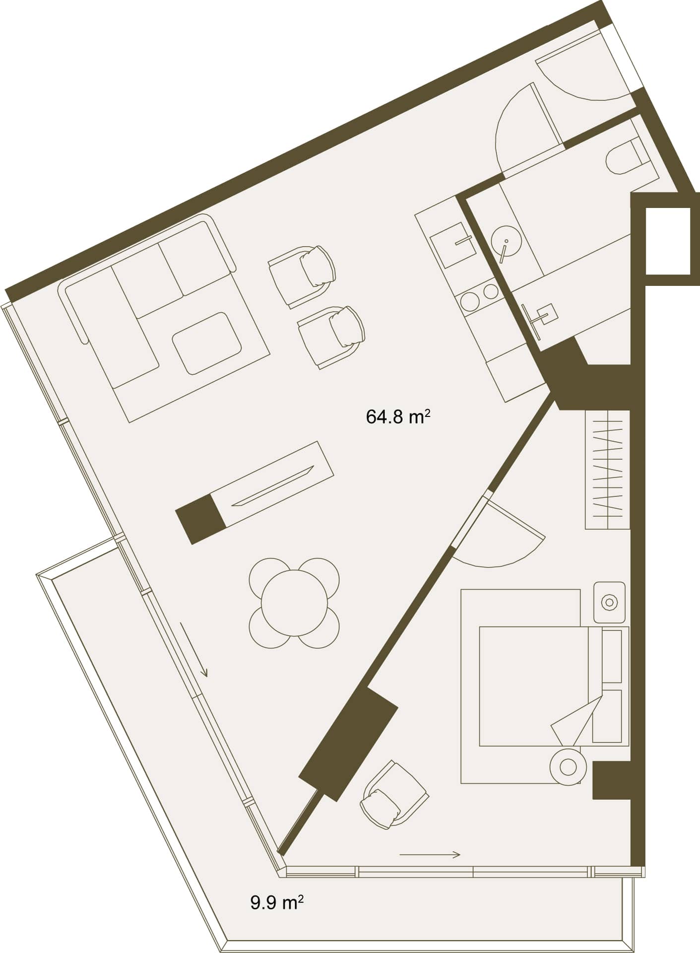 1-комн., 77.6 м²