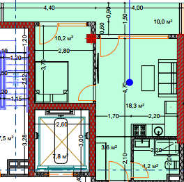 1-комн., 48.1 м²