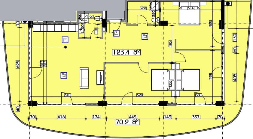 2-комн., 193.6 м²