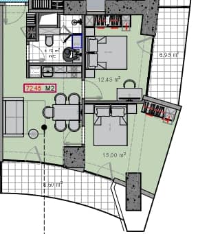 2-комн., 72.5 м²