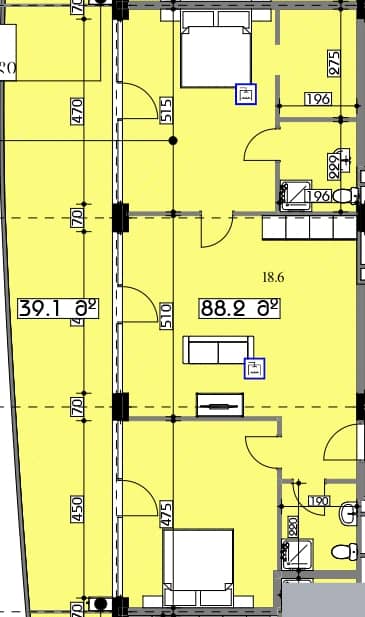 2-комн., 127.3 м²