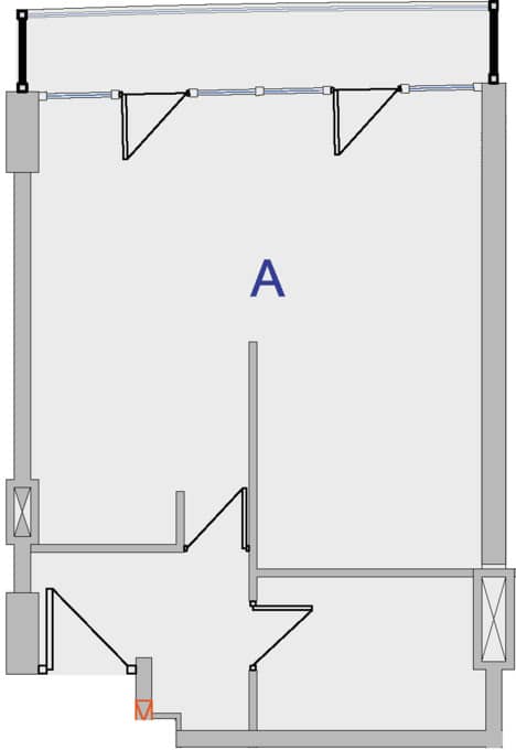 一居室, 48.4 m²