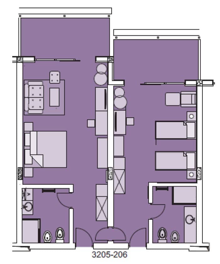 两居室, 89.3 m²