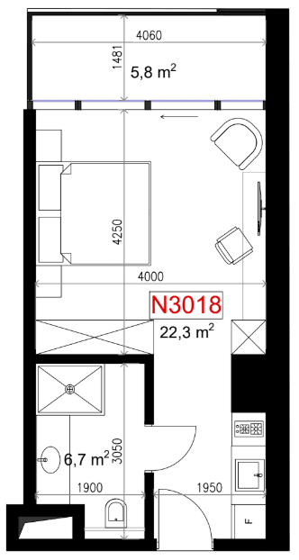 1-комн., 34.8 м²