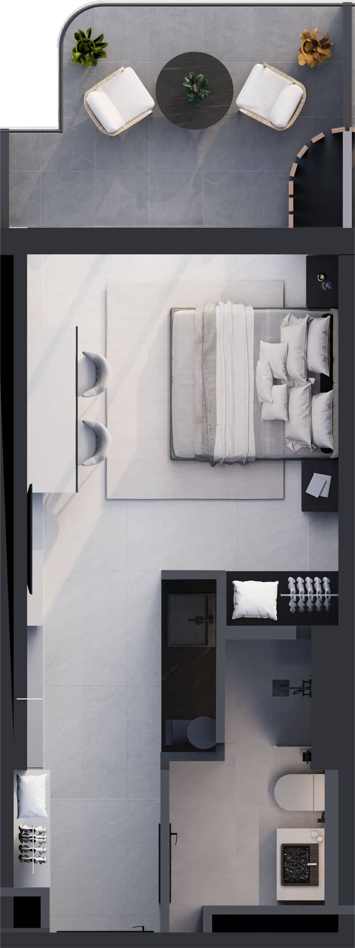 一居室, 37.2 m²